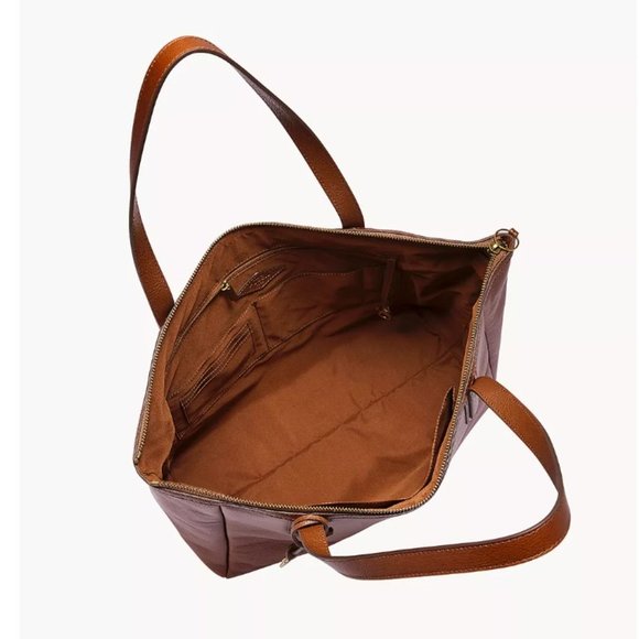 Fossil Leather Sydney Tote - Brown Natural - Picture 3 of 4